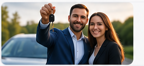 Buyers with their new car keys
